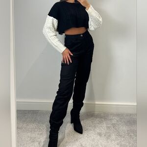 Brave Soul London cropped cable knit sweater